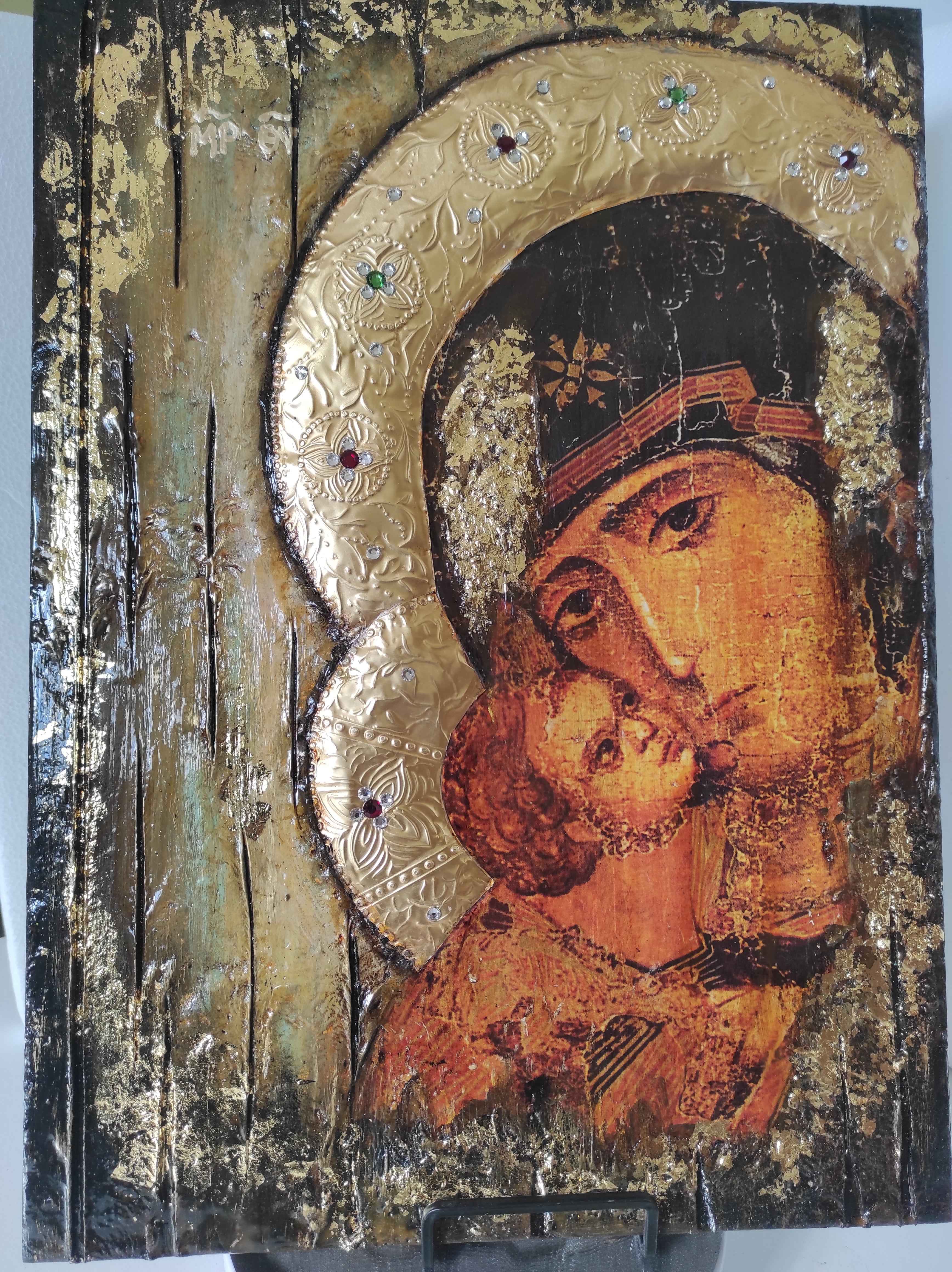 The Virgin Mary of Vladimir and Jesus - Christianity Orthodox Byzantine Greek Icons