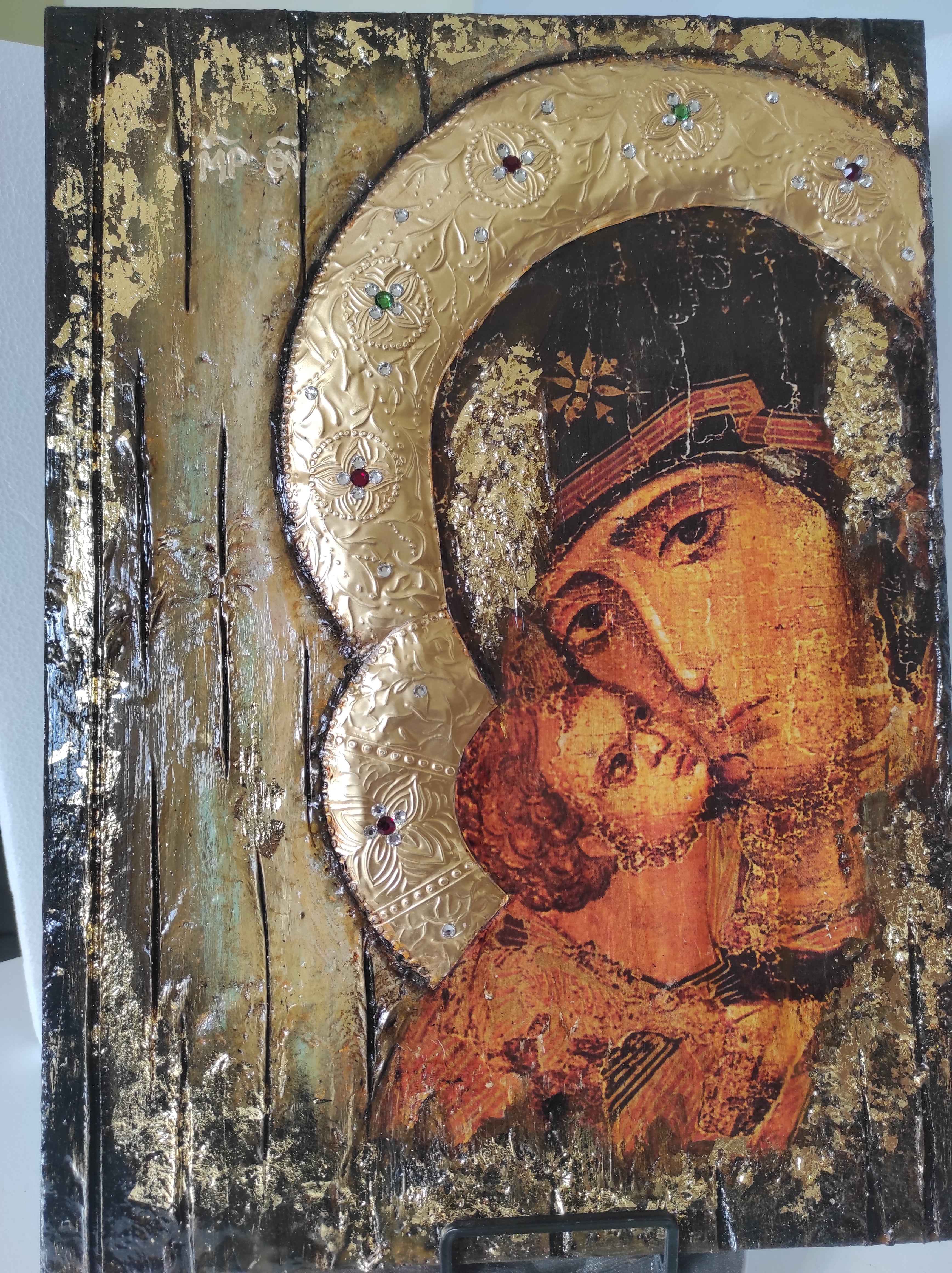The Virgin Mary of Vladimir and Jesus - Christianity Orthodox Byzantine Greek Icons