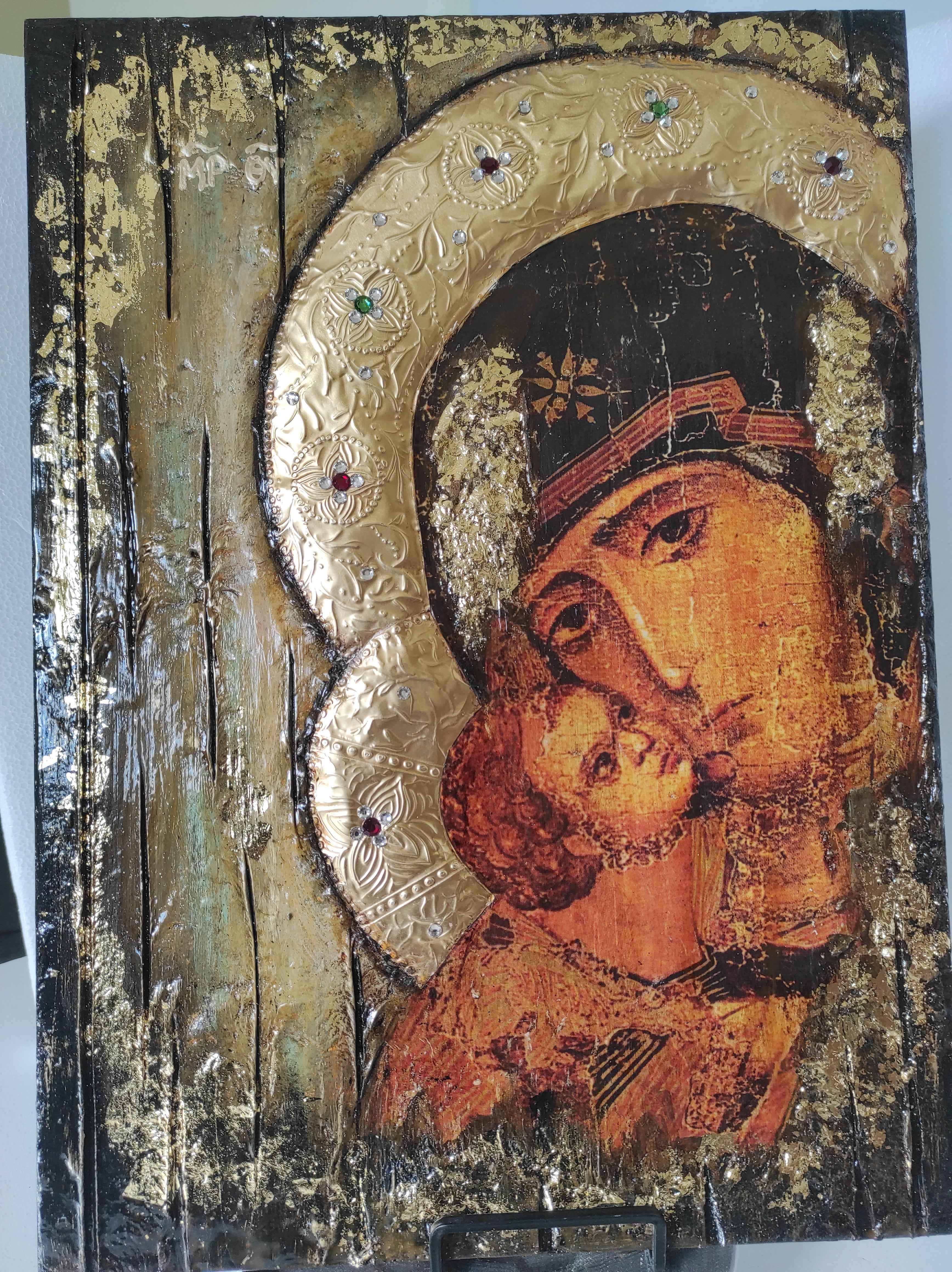 The Virgin Mary of Vladimir and Jesus - Christianity Orthodox Byzantine Greek Icons