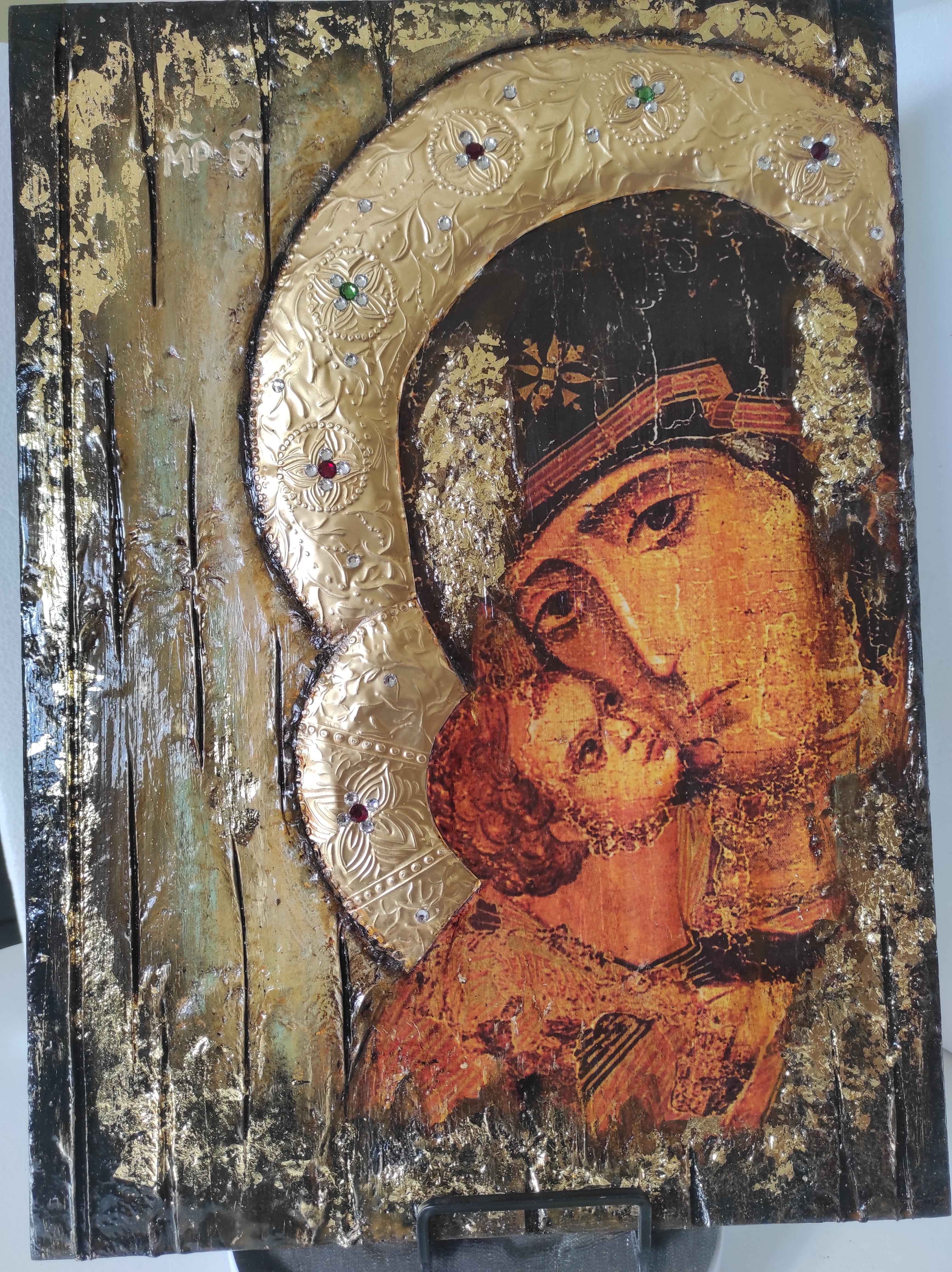 The Virgin Mary of Vladimir and Jesus - Christianity Orthodox Byzantine Greek Icons