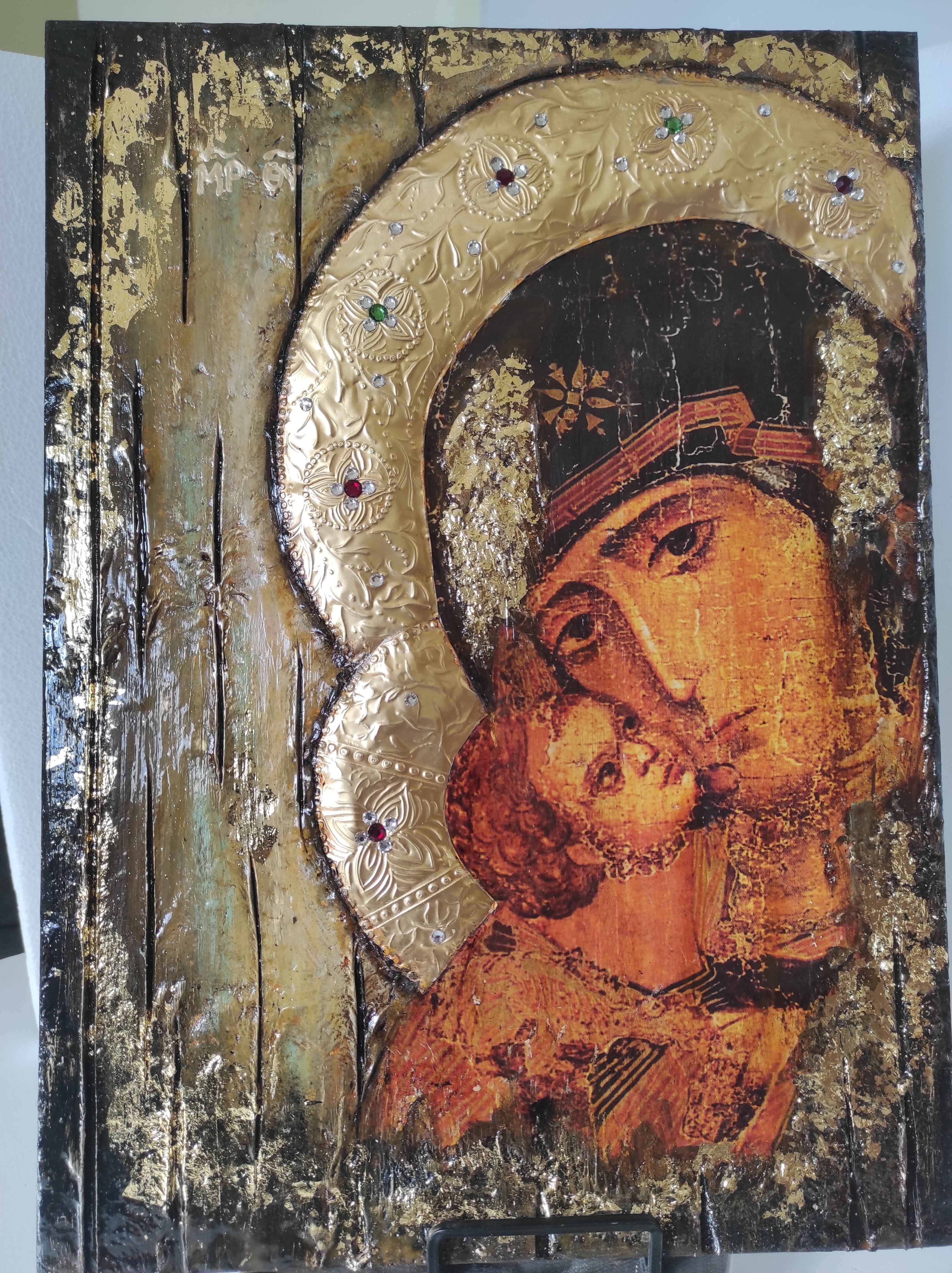 The Virgin Mary of Vladimir and Jesus - Christianity Orthodox Byzantine Greek Icons