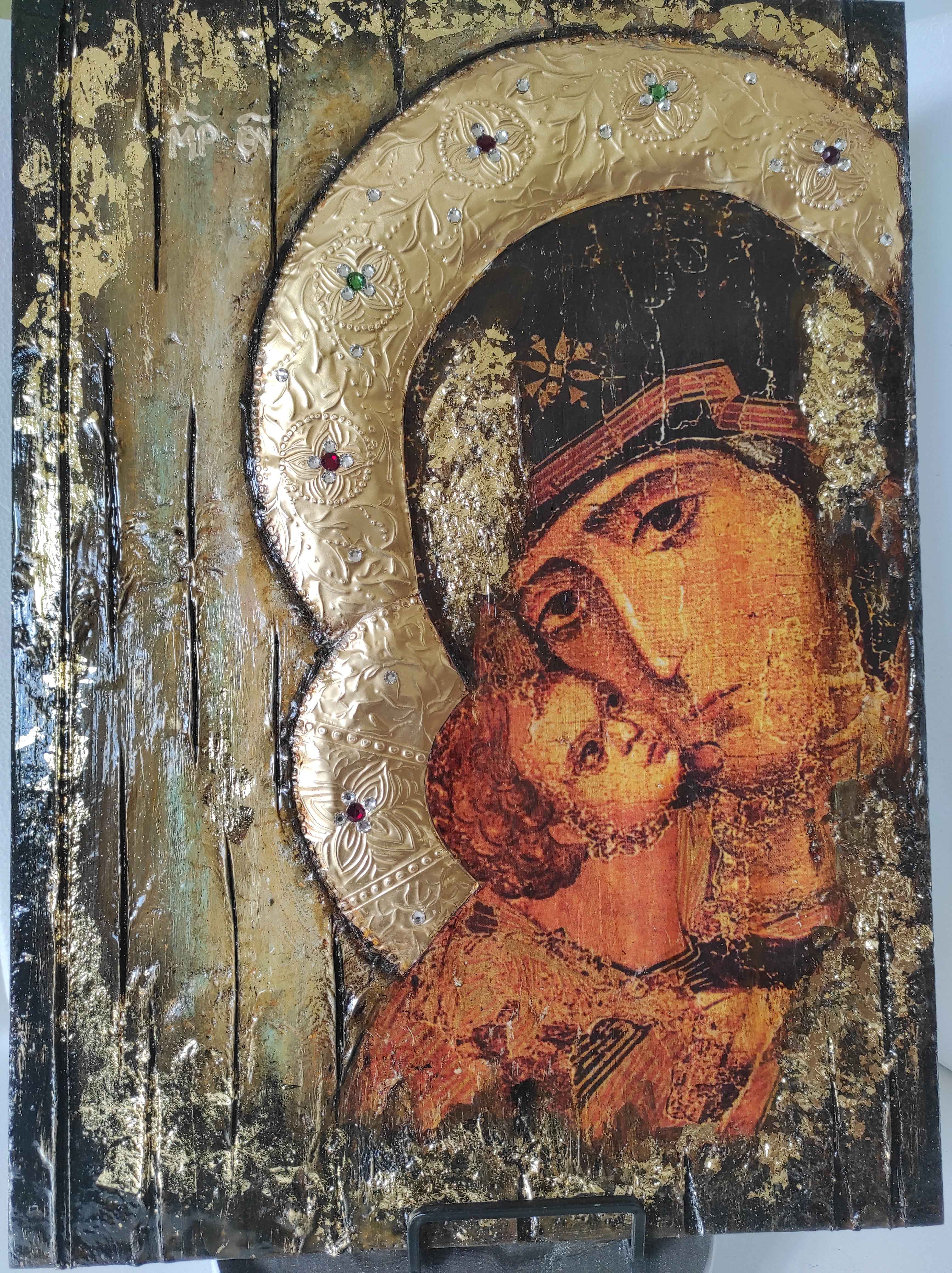 The Virgin Mary of Vladimir and Jesus - Christianity Orthodox Byzantine Greek Icons