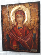 Load image into Gallery viewer, Panagia Virgin Mary Theoskepasti Greek Handmade Orthodox Byzantine Russian Icons - Vanas Collection
