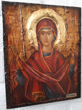 Load image into Gallery viewer, Panagia Virgin Mary Theoskepasti Greek Handmade Orthodox Byzantine Russian Icons