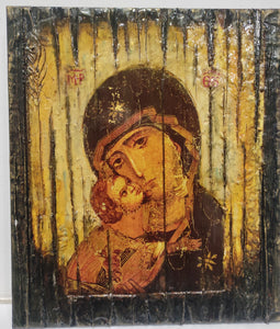 Holy Virgin Mary with Jesus Christ Icon-Panagia Greek Byzantine Icons