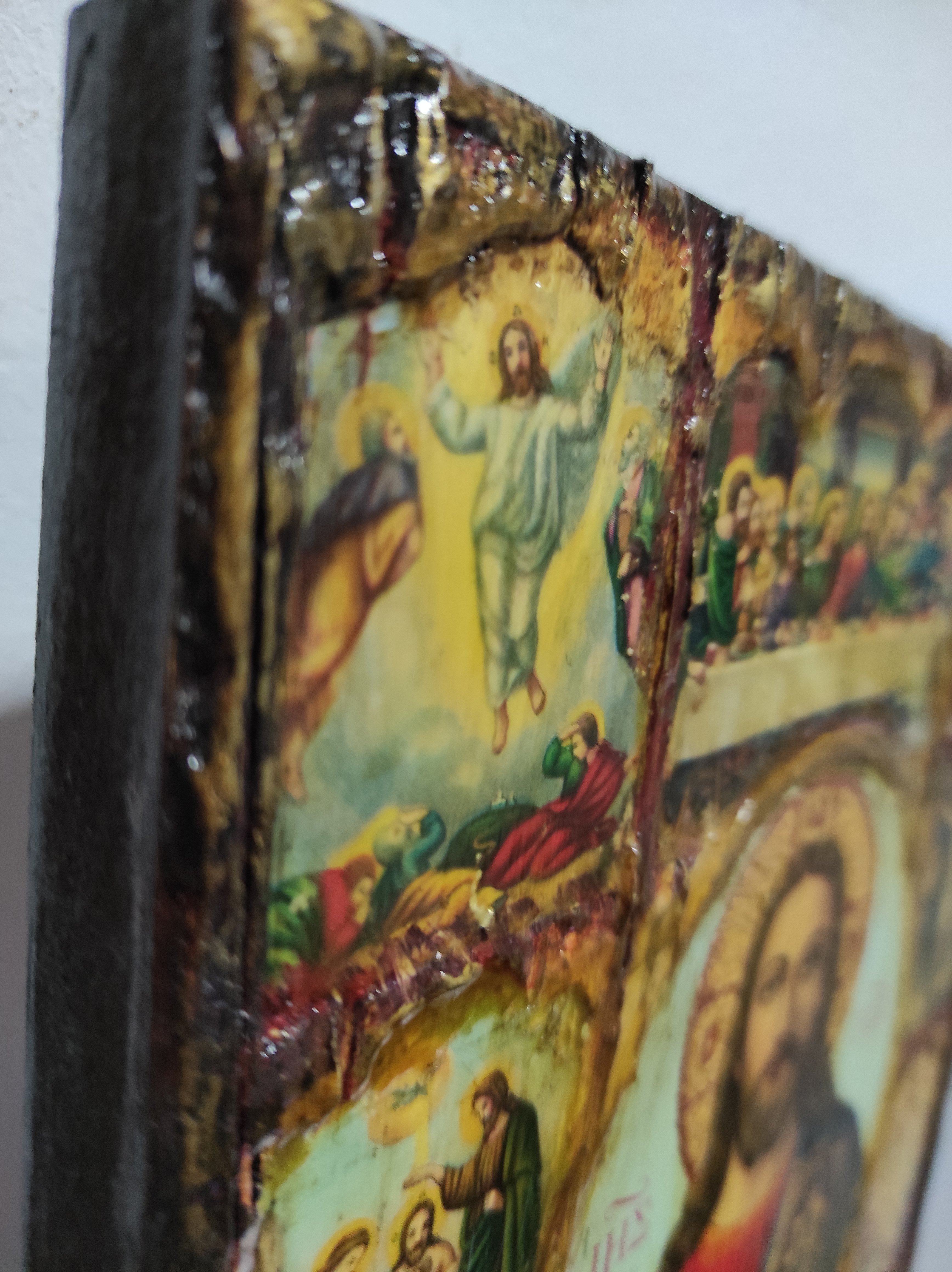 The Life of Jesus Christ Icon- Greek Russian Orthodox Russian Icons - Vanas Collection