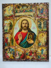 Load image into Gallery viewer, The Life of Jesus Christ Icon- Greek Russian Orthodox Russian Icons - Vanas Collection