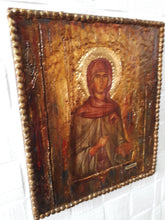 Load image into Gallery viewer, Saint St. Paraskevi on Wood Antique Style Icon - Orthodox Rare Byzantine Icons - Vanas Collection