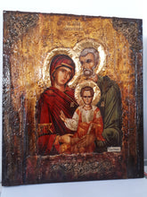 Laden Sie das Bild in den Galerie-Viewer, The Holy Family - Virgin and Child with Saint Joseph the Betrothed- Byzantine Icon - Vanas Collection