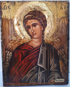 Angel of the Lord-Angel of God- Greek Byzantine Antique Style Icons - Vanas Collection
