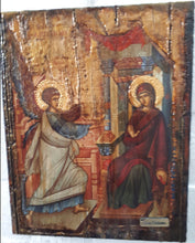 Load image into Gallery viewer, Annunciation of the Virgin Mary Theotokos-Orthodox Greek Byzantine Handmade Icon - Vanas Collection