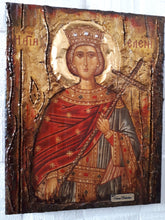 Load image into Gallery viewer, Antique Style Saint Helen Icon-Handmade Greek Orthodox Byzantine Christian Icon - Vanas Collection
