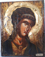 Load image into Gallery viewer, Archangel Michael handmade Greek Christian Orthodox Byzantine Golden Halo Icon - Vanas Collection