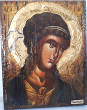 Load image into Gallery viewer, Archangel Michael handmade Greek Christian Orthodox Byzantine Golden Halo Icon - Vanas Collection