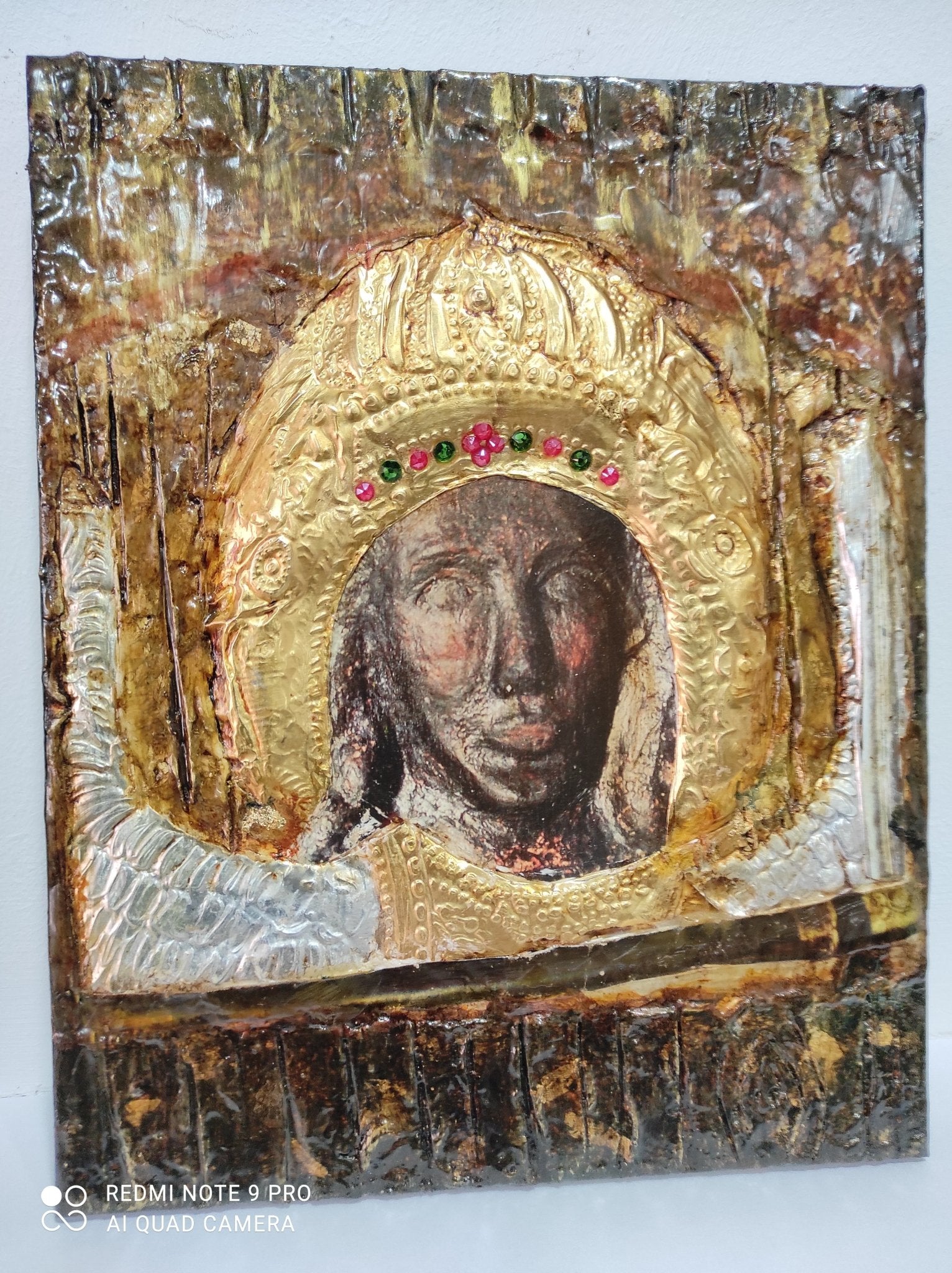 Archangel Michael of Mantamados Icon-Greek Handmade Byzantine Orthodox Icons - Vanas Collection