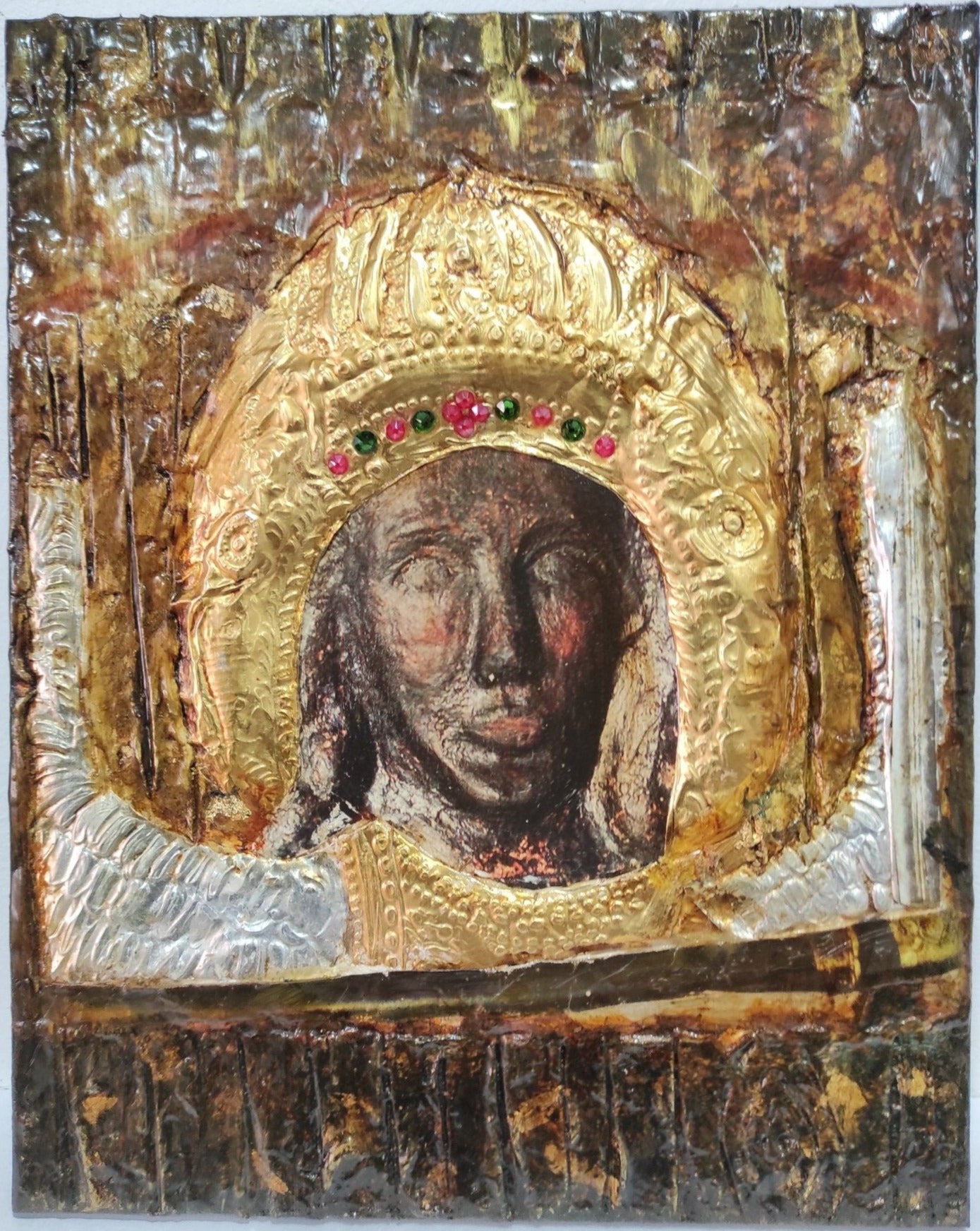 Archangel Michael of Mantamados Icon-Greek Handmade Byzantine Orthodox Icons - Vanas Collection