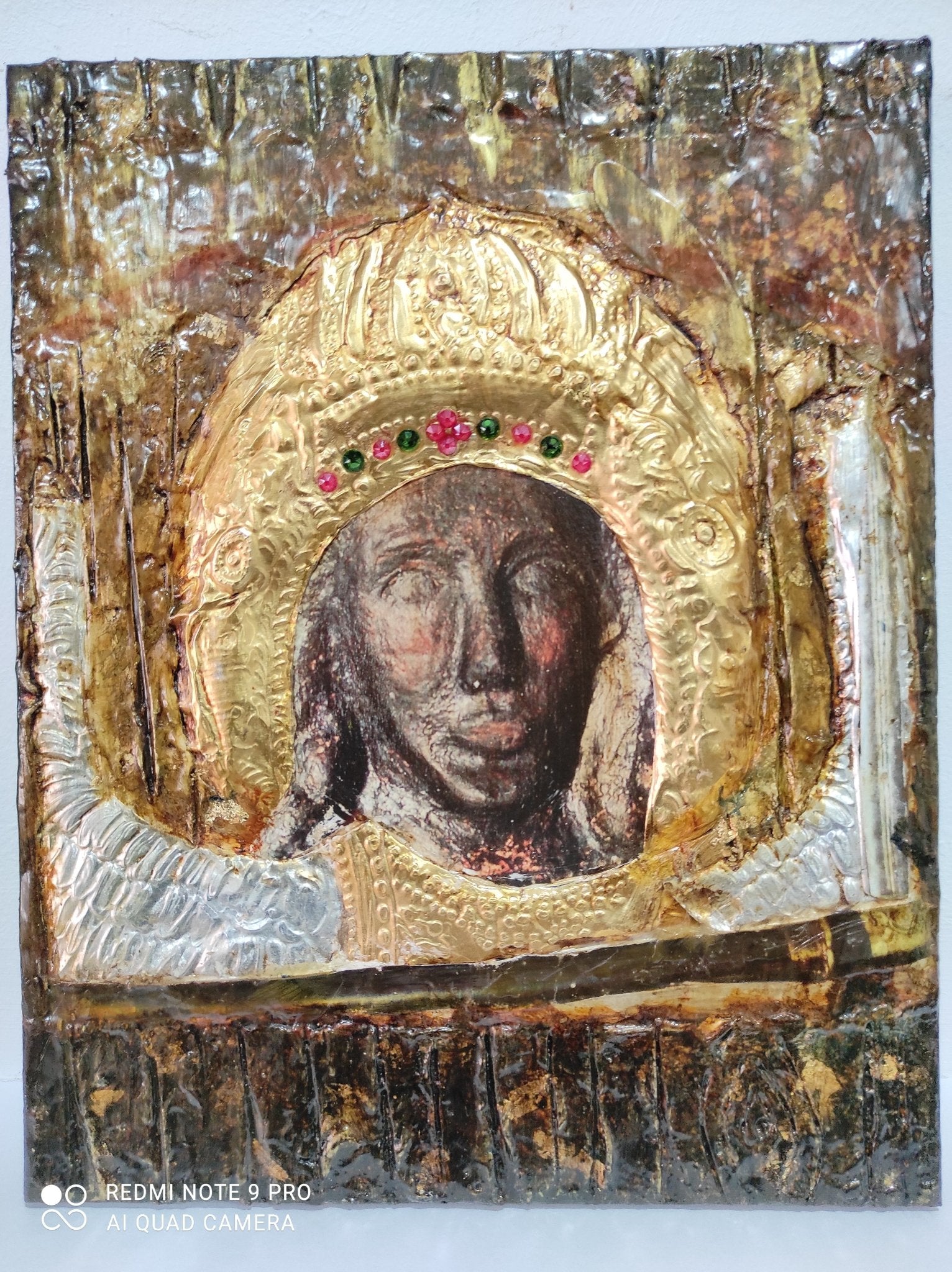 Archangel Michael of Mantamados Icon-Greek Handmade Byzantine Orthodox Icons - Vanas Collection