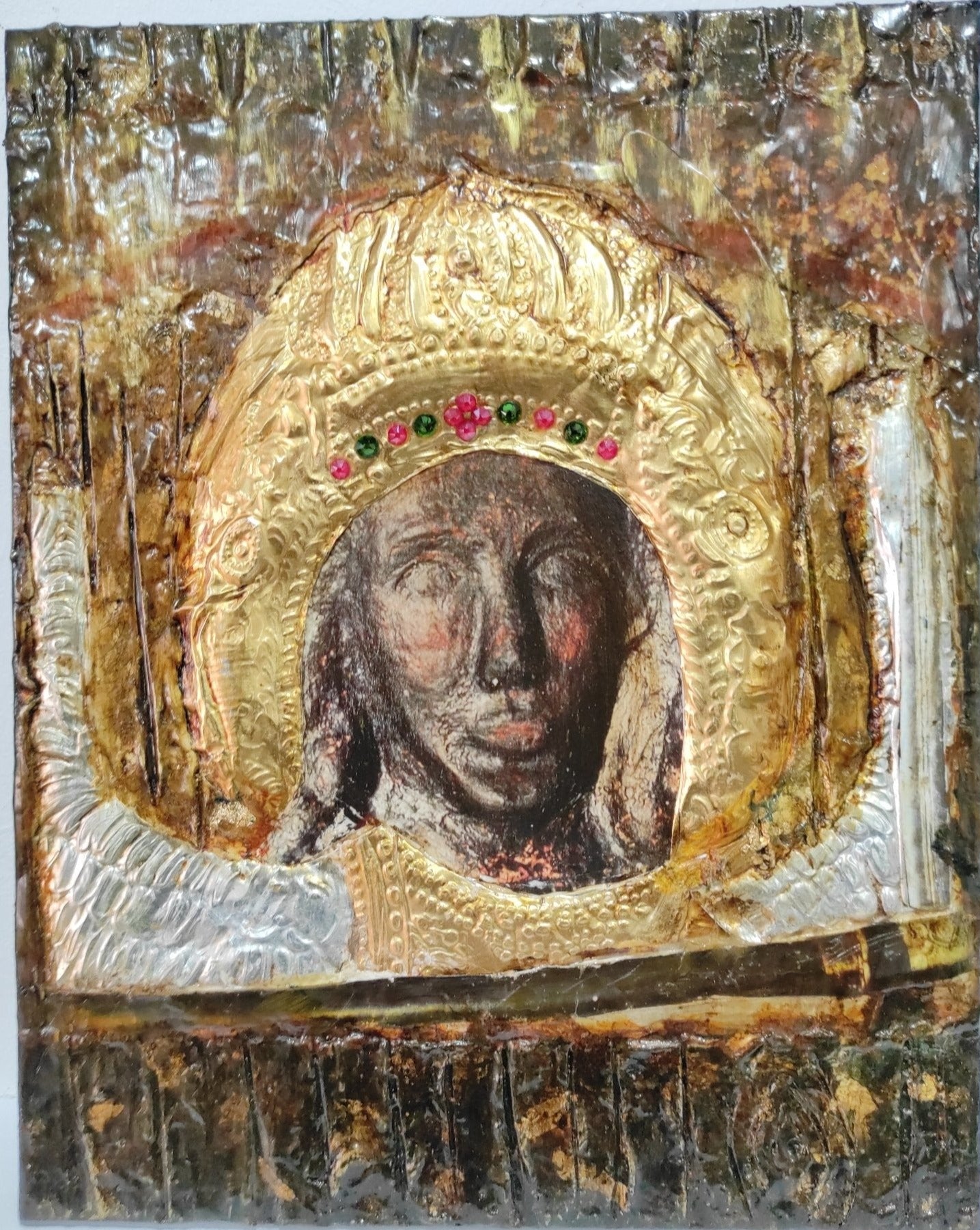 Archangel Michael of Mantamados Icon-Greek Handmade Byzantine Orthodox Icons - Vanas Collection