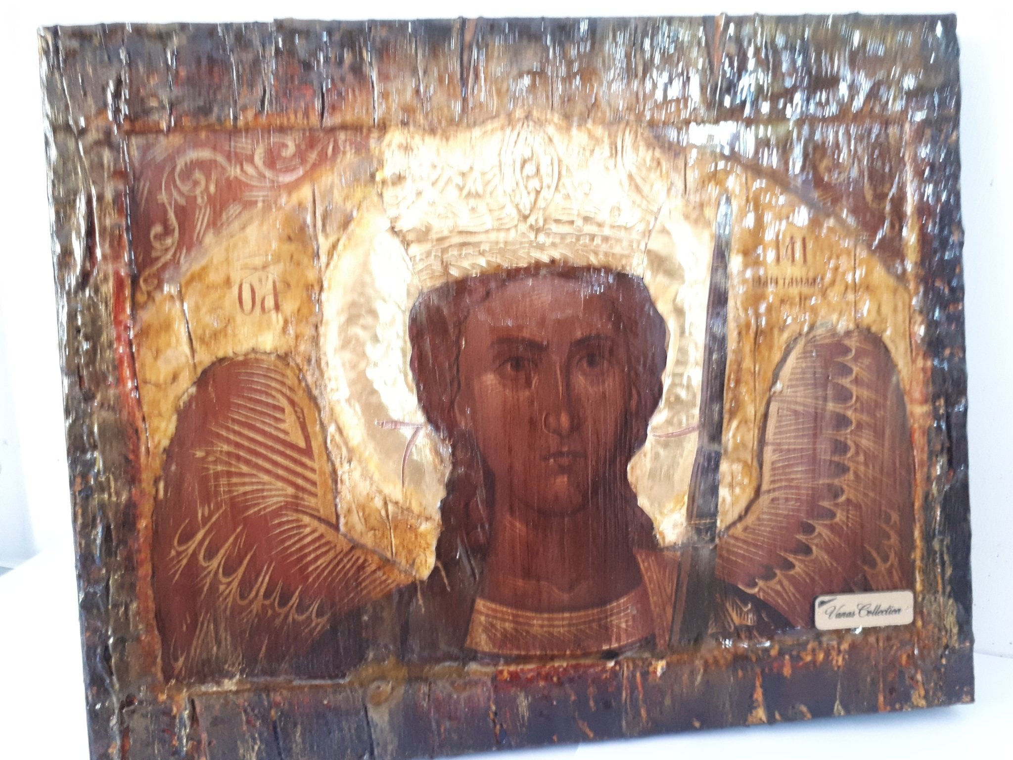 Archangel Michael of Mantamados Icon-Greek Russian Byzantine Orthodox Icons - Vanas Collection