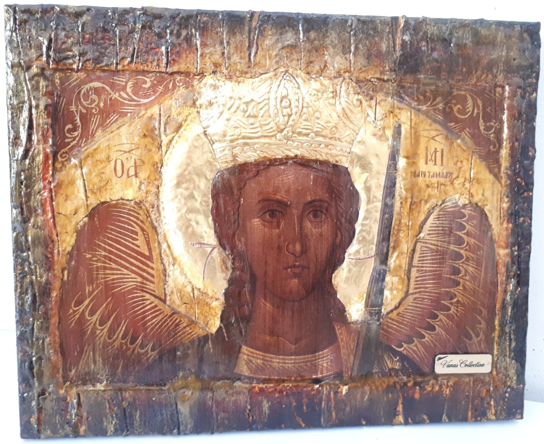 Archangel Michael of Mantamados Icon-Greek Russian Byzantine Orthodox Icons - Vanas Collection