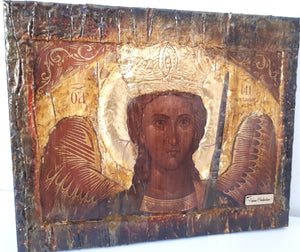 Archangel Michael of Mantamados Icon-Greek Russian Byzantine Orthodox Icons - Vanas Collection