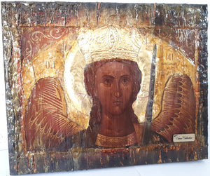 Archangel Michael of Mantamados Icon-Greek Russian Byzantine Orthodox Icons - Vanas Collection