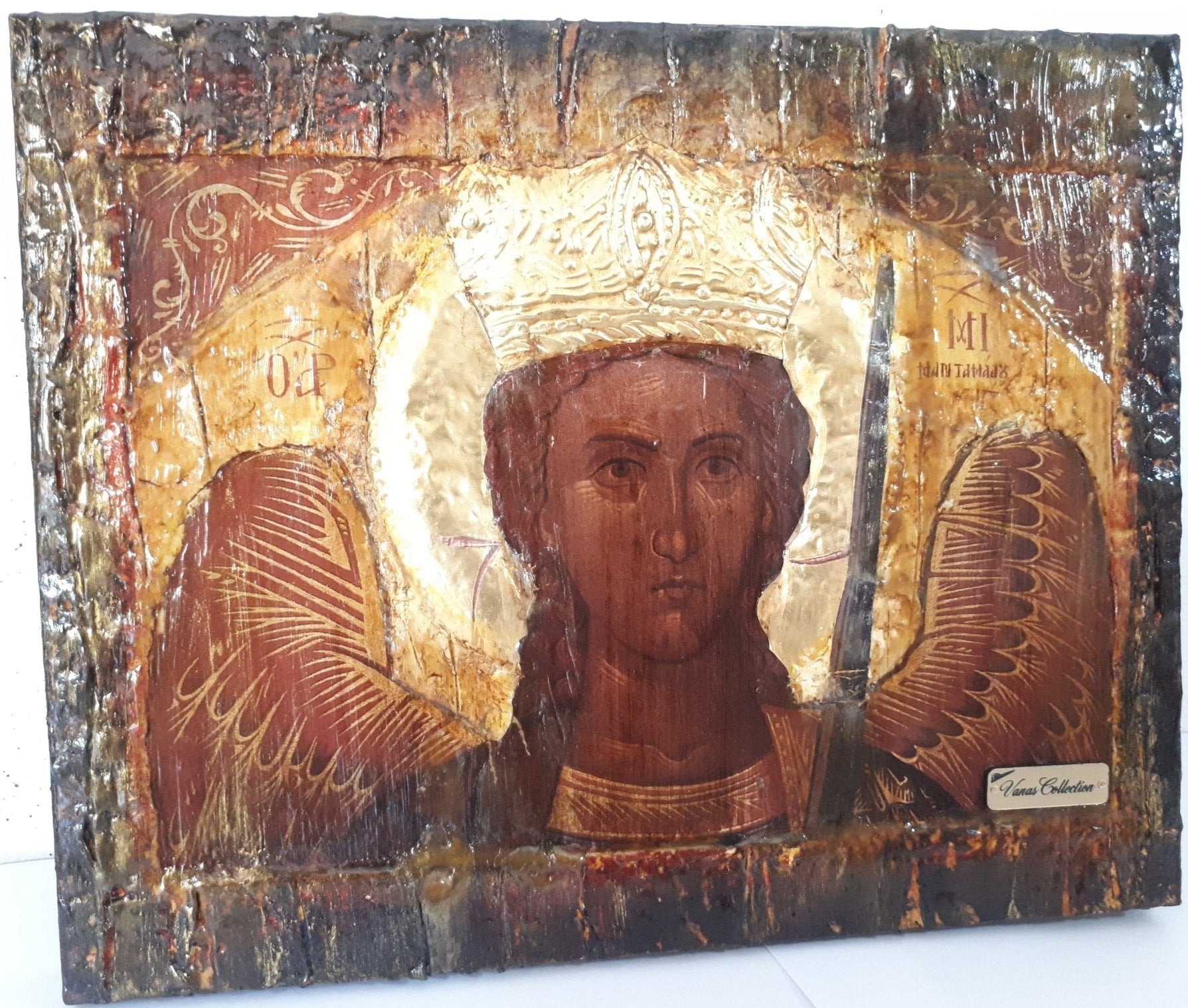Archangel Michael of Mantamados Icon-Greek Russian Byzantine Orthodox Icons - Vanas Collection
