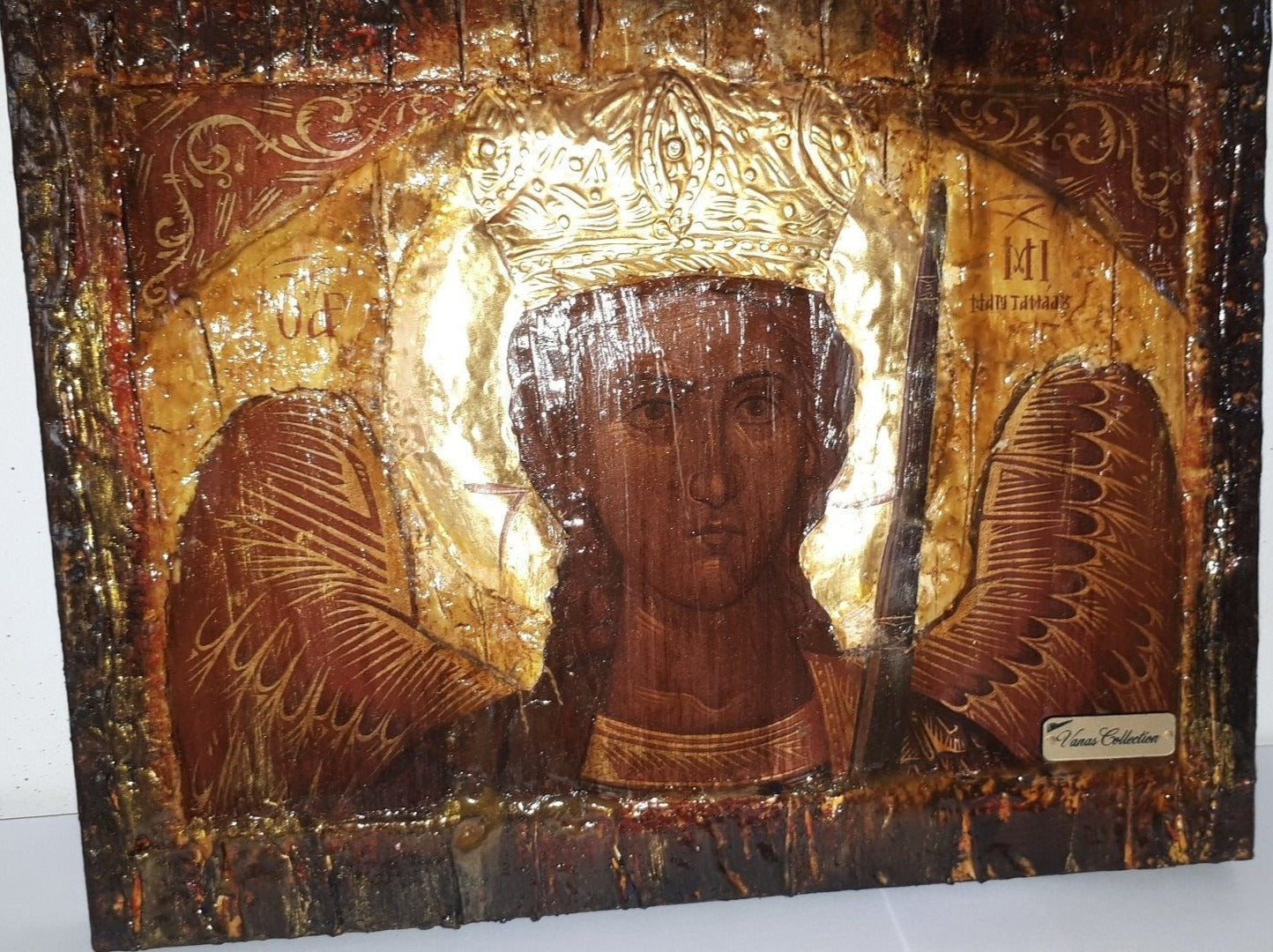 Archangel Michael of Mantamados Icon-Greek Russian Byzantine Orthodox Icons - Vanas Collection
