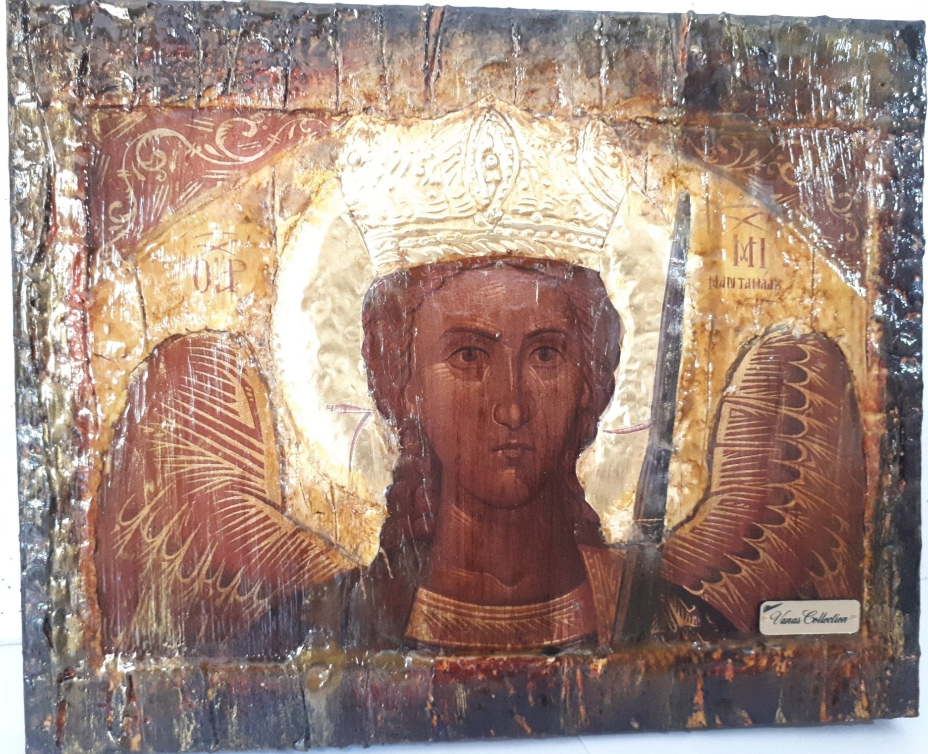 Archangel Michael of Mantamados Icon-Greek Russian Byzantine Orthodox Icons - Vanas Collection