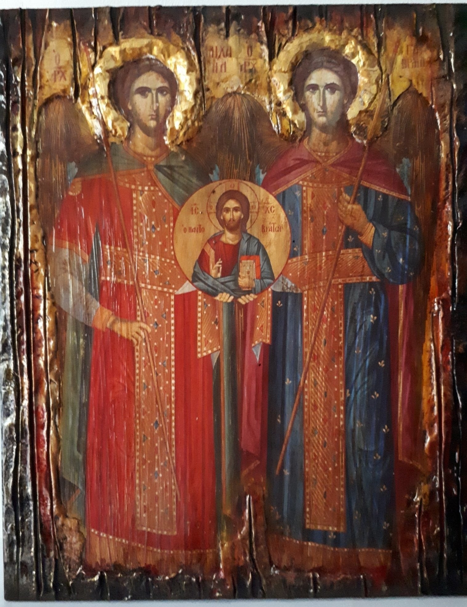 Archangels Michael and Gabriel Icon-Greek Orthodox Byzantine Icons Gift - Vanas Collection