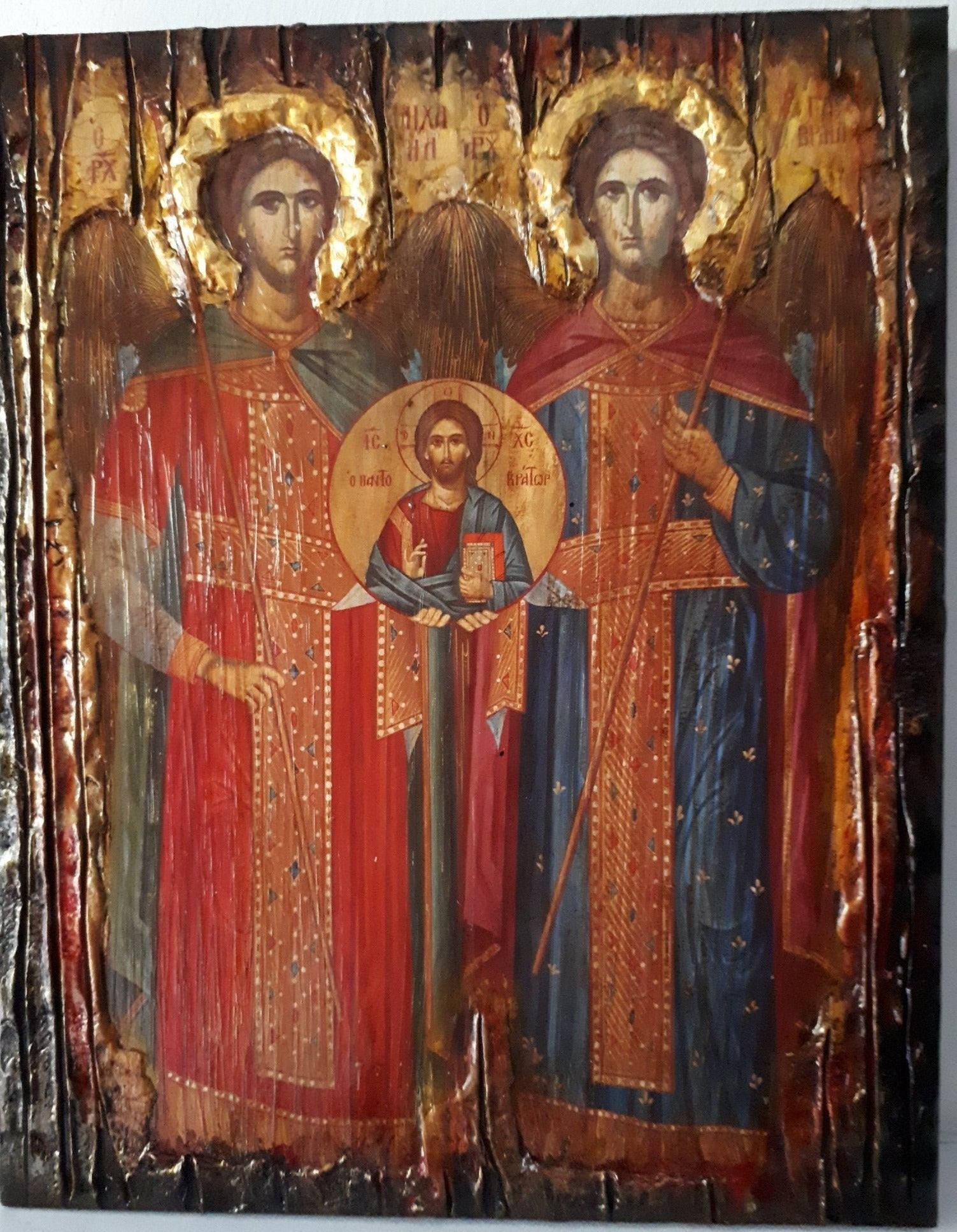 Archangels Michael and Gabriel Icon-Greek Orthodox Byzantine Icons Gift - Vanas Collection
