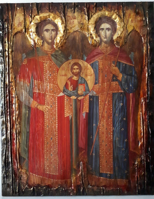 Archangels Michael and Gabriel Icon-Greek Orthodox Byzantine Icons Gift - Vanas Collection