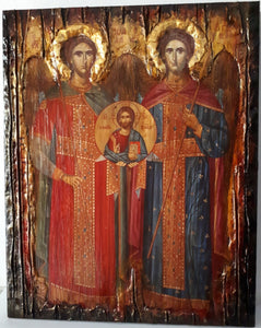Archangels Michael and Gabriel Icon-Greek Orthodox Byzantine Icons Gift - Vanas Collection