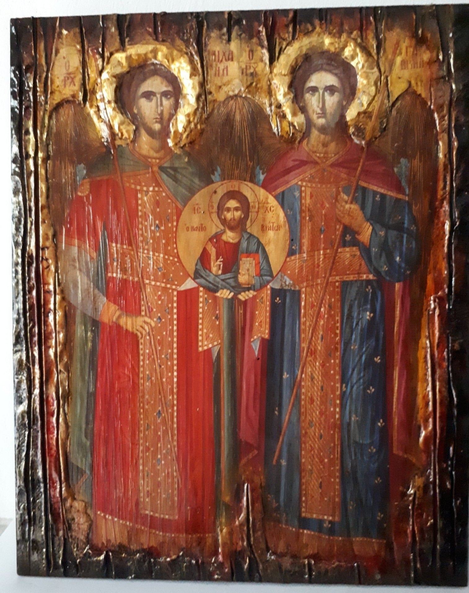 Archangels Michael and Gabriel Icon-Greek Orthodox Byzantine Icons Gift - Vanas Collection