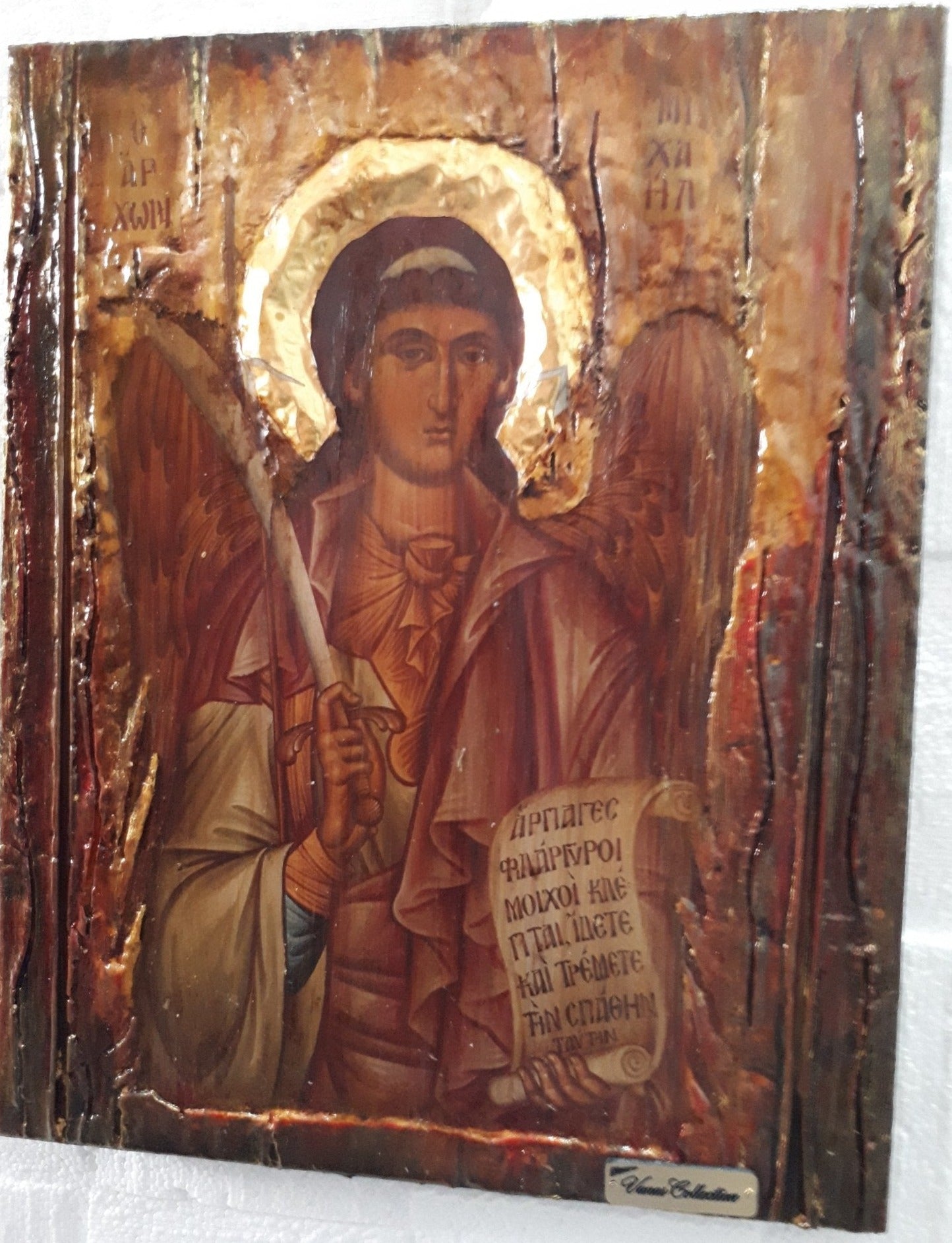 Holy Archangel Michael Icon-Greek Christian Orthodox Catholic Handmade Icons - Vanas Collection