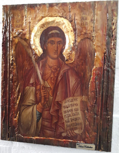Holy Archangel Michael Icon-Greek Christian Orthodox Catholic Handmade Icons - Vanas Collection
