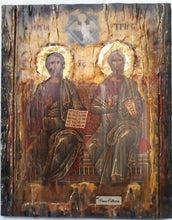 Load image into Gallery viewer, Holy Trinity, Agia Trias Icon-Greek Byzantine Handmade Icons 25X20X2 cm - Vanas Collection