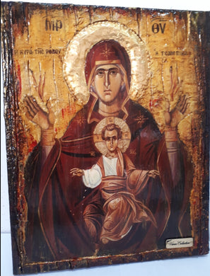 Holy Virgin Mary Panagia Tsampika Rhodes Icon- Greek Russian Byzantine Orthodox Icons - Vanas Collection