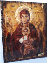 Load image into Gallery viewer, Holy Virgin Mary Panagia Tsampika Rhodes Icon- Greek Russian Byzantine Orthodox Icons - Vanas Collection
