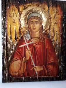 Icon of Saint Ioulia Julia on Wood-Agia Ioylia-Greek Orthodox Byzantine Icons - Vanas Collection