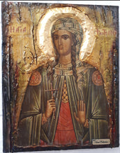 Laden Sie das Bild in den Galerie-Viewer, Icon of St. Photini Fotini-the Samaritan Woman-Orthodox Greek Byzantine Handmade - Vanas Collection