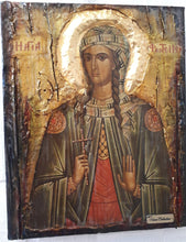 Laden Sie das Bild in den Galerie-Viewer, Icon of St. Photini Fotini-the Samaritan Woman-Orthodox Greek Byzantine Handmade - Vanas Collection