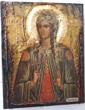 Laden Sie das Bild in den Galerie-Viewer, Icon of St. Photini Fotini-the Samaritan Woman-Orthodox Greek Byzantine Handmade - Vanas Collection