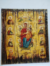 Load image into Gallery viewer, Virgin Mary and Child  Enthroned, The  Prophets  Above - Orthodox Byzantine Greek Icons