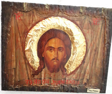 Load image into Gallery viewer, Jesus Christ Face on The Holy Scarf Mandilion-Orthodox Byzantine Handmade Icons - Vanas Collection