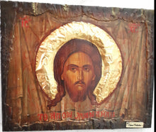 Load image into Gallery viewer, Jesus Christ Face on The Holy Scarf Mandilion-Orthodox Byzantine Handmade Icons - Vanas Collection
