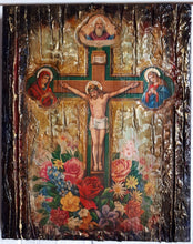Load image into Gallery viewer, Jesus Christ on Crucifix Icon-Orthodox Handmade Antique Style Icons - Vanas Collection