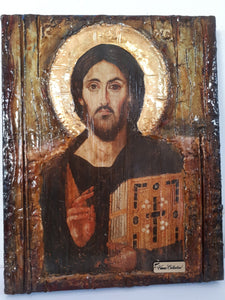 Jesus Christ Pantocrator Blessed of Sina-Orthodox Icons - Vanas Collection