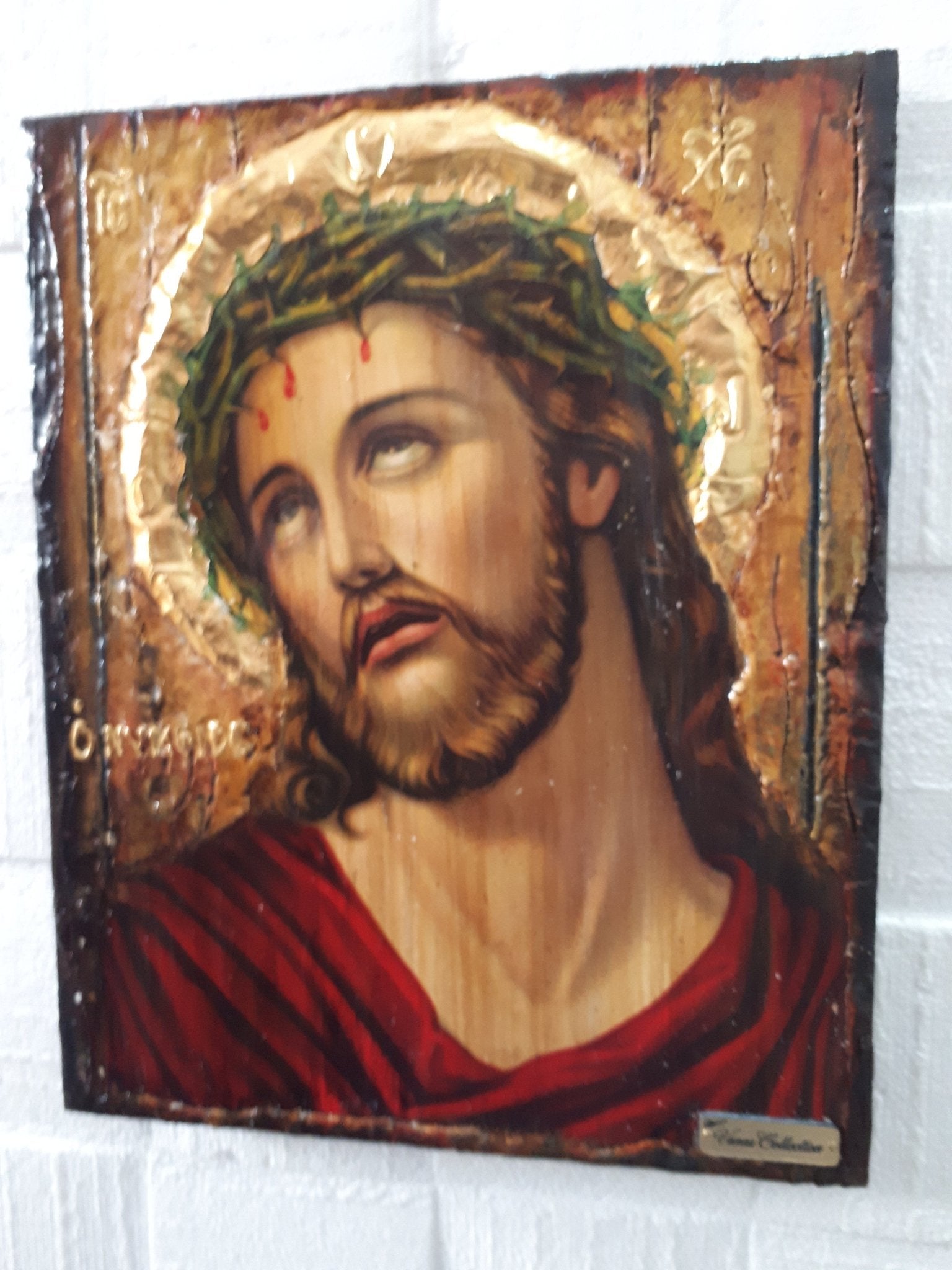 Jesus Christ "the Bridegroom" Nymphios on Wood-Greek Russian Orthodox Face Art Icons - Vanas Collection