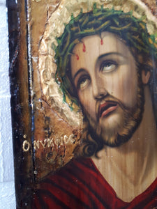 Jesus Christ "the Bridegroom" Nymphios on Wood-Greek Russian Orthodox Face Art Icons - Vanas Collection